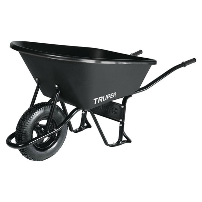 Truper Carretilla 120lt. Bandeja Plástica Llanta Reforzada 11777