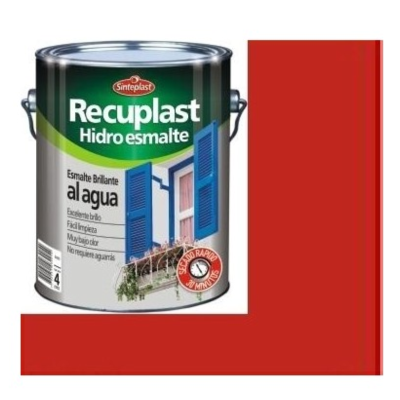 Sinteplast Hidroesmalte Bte Sintetico Al Agua Bermellon 1/2 Lts 89484402