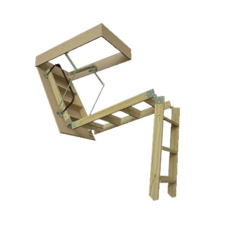 Escalera Plegable Mdf Std 3 Tramos + Pasamano + Contramarco (Eskabo)