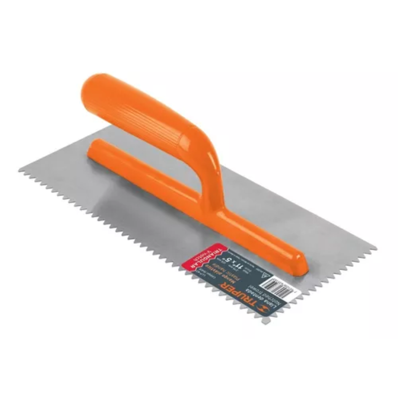 Truper Llana Canto Dentado 6 Remaches 28x13cm Mango Plastico 15415