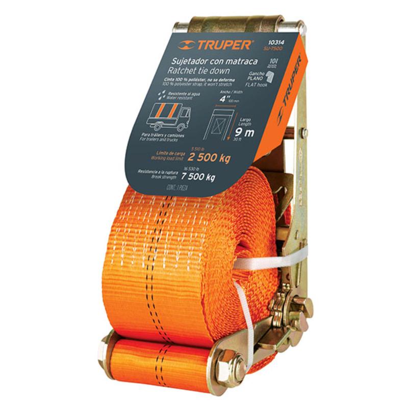 Sujetador de Carga con Matraca Truper 6 Toneladas 9 Metros - 10314