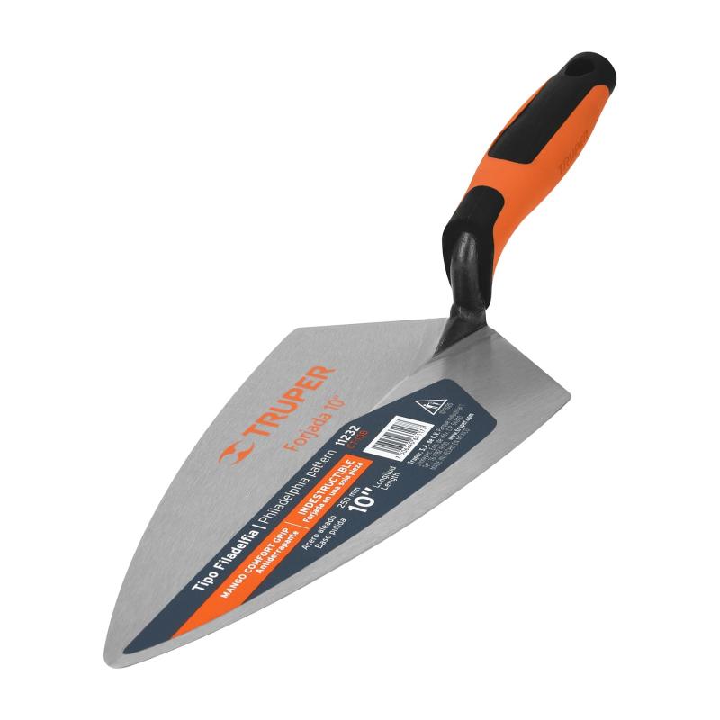 Truper Cuchara Albañil Tipo Filadelfia 10 Mango Bicolor 11232