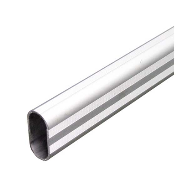 Hafele 801.03.221 Tubo Oval De Aluminio Anodizado X 3 Mts.
