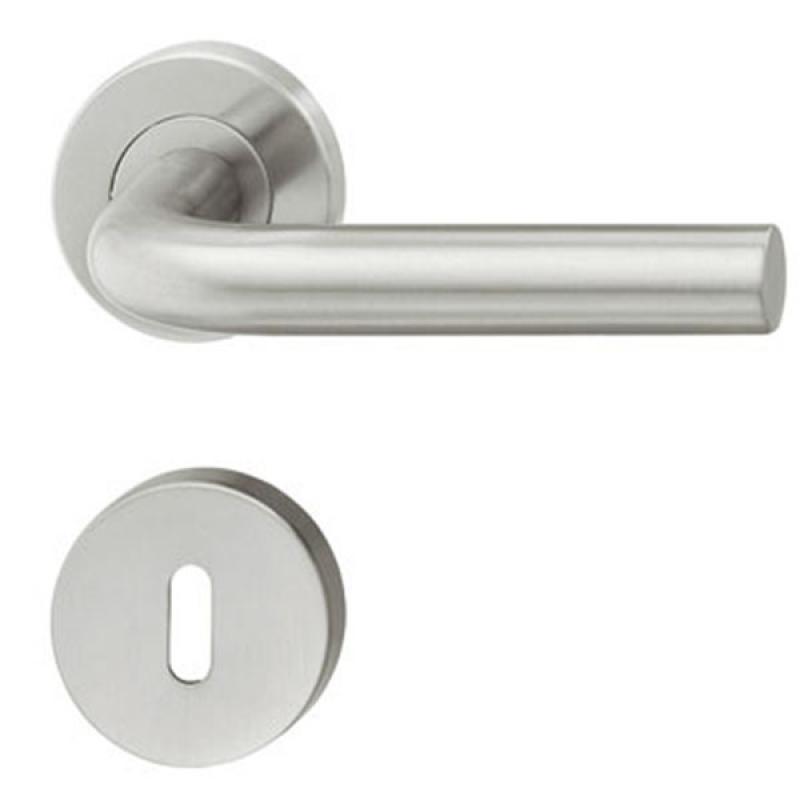 Hafele 903.91.596 Doble Balancín Curvo Hl05 Completo Acero Inox Mate