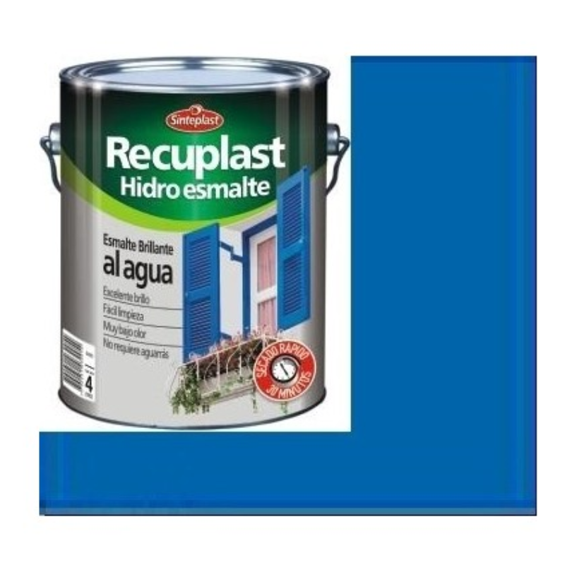 Sinteplast Hidroesmalte Bte Sintetico Al Agua Azul Traful 1/2 Lts 89486412
