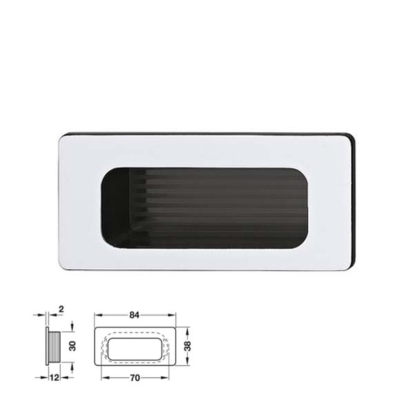 Hafele Cubeta Plastico Plata Negro 84x38mm 158.44.925