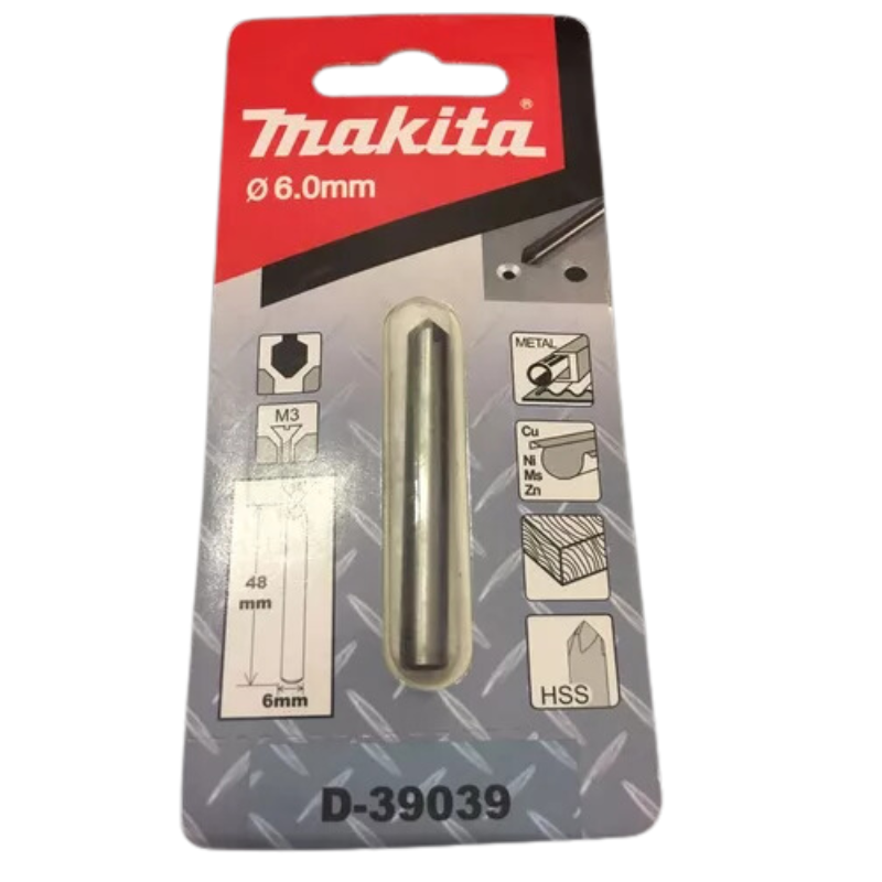 Broca Avellanadora Makita D-39039 – 6mm 5 Cortes Profesional