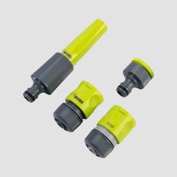 Combo Rehau Manguera Raubiflex 1/2" X 20 Mts. 334699.001 + Conexión Línea Trend Kit Pvc 1/2" 268103.300 + Aspersor Circular Pvc Línea Trend 3 Brazos 247208.300