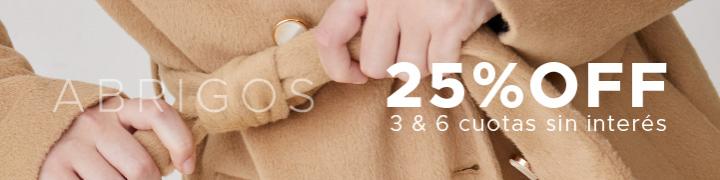 ABRIGOS 25% OFF