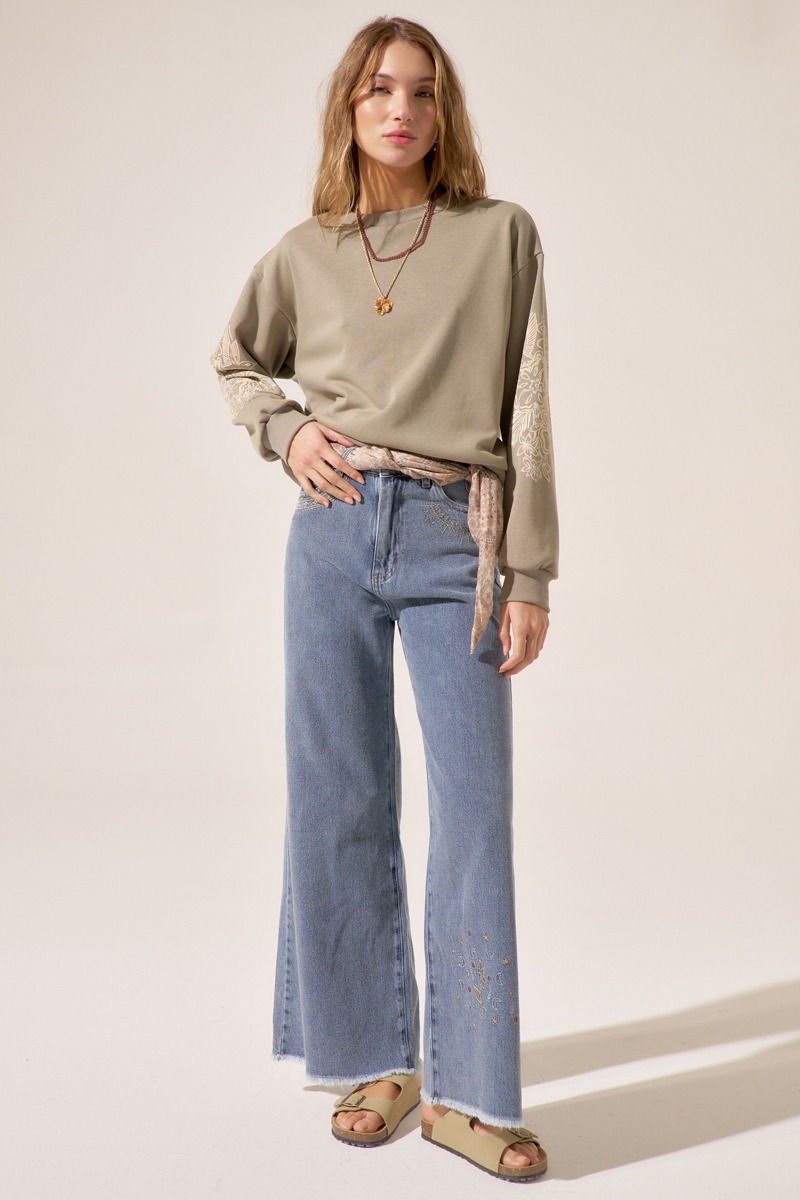 JEAN WIDE LEG SMITH