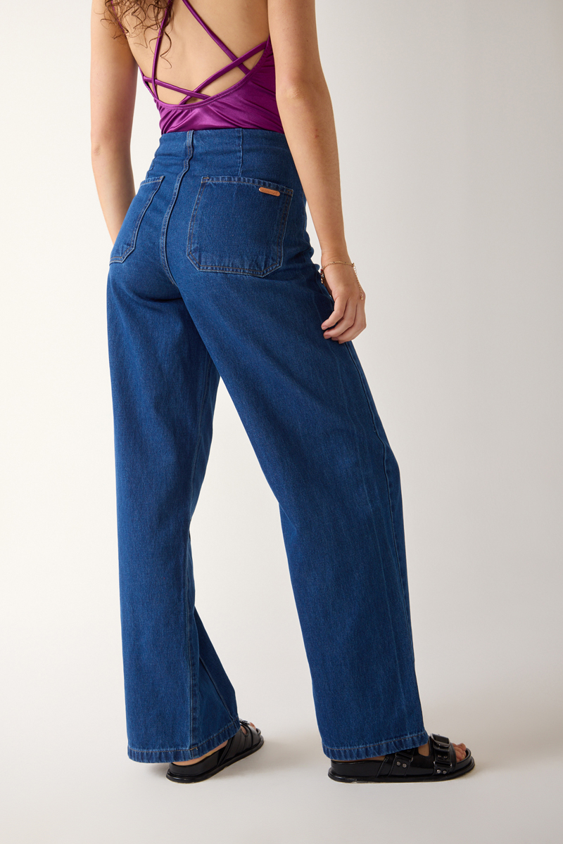 JEAN WIDE LEG THIM
