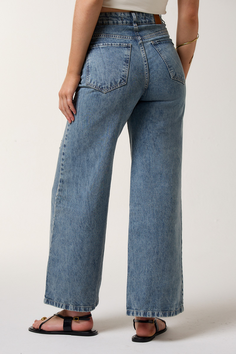 JEAN WIDE LEG ASHER