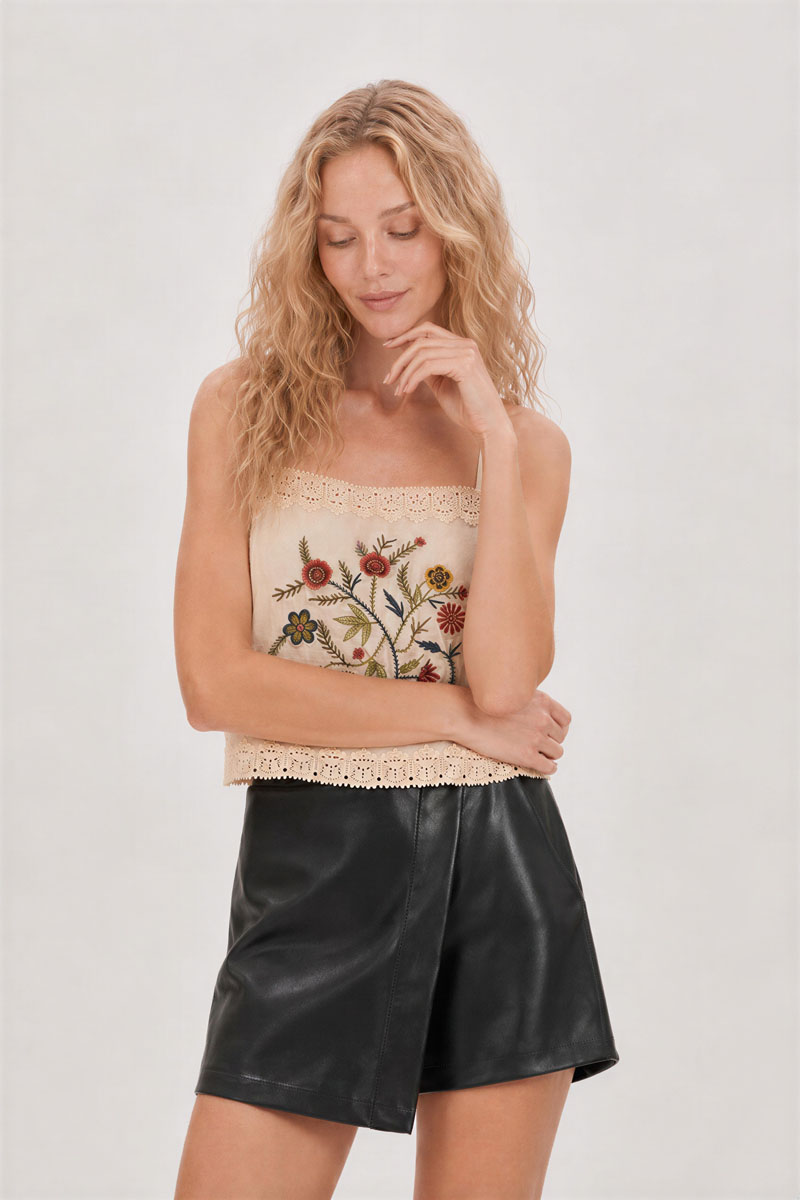 SHORT POLLERA MANILA