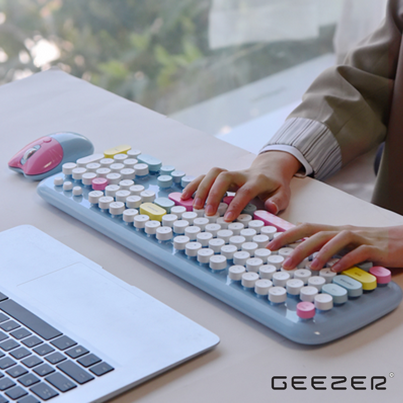 KIT TECLADO MECANICO+MOUSE BLUETOOTH GEEZER ZERO CAT