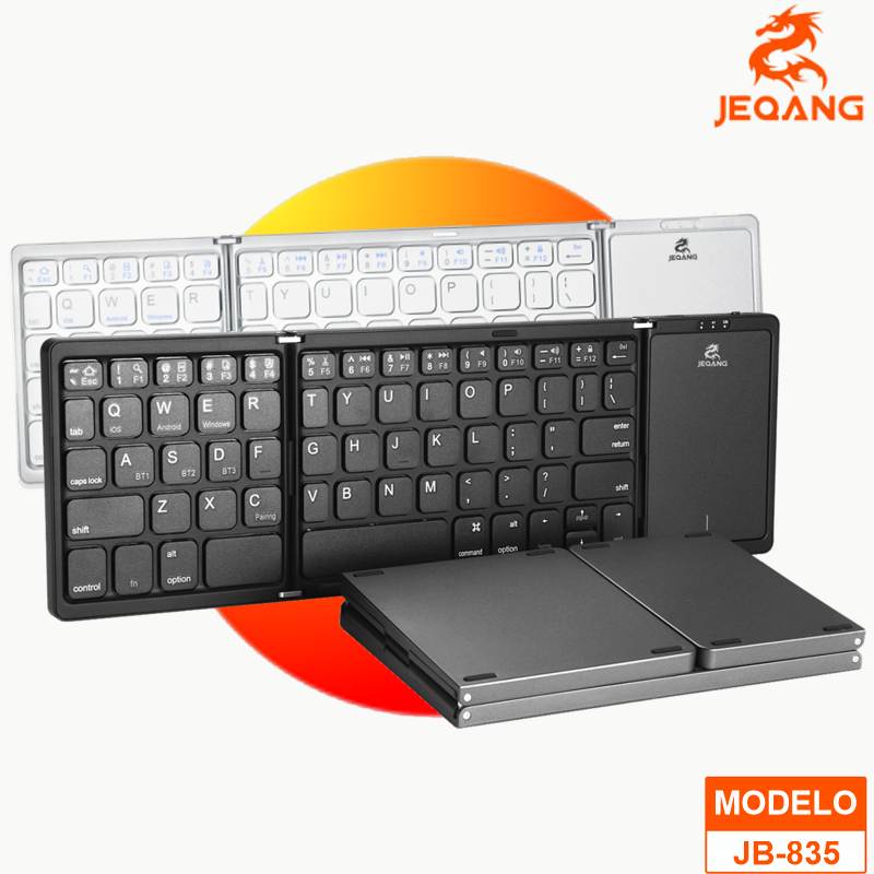 TECLADO PLEGABLE BLUETOOTH CON TOUCHPAD JEQANG JB-835