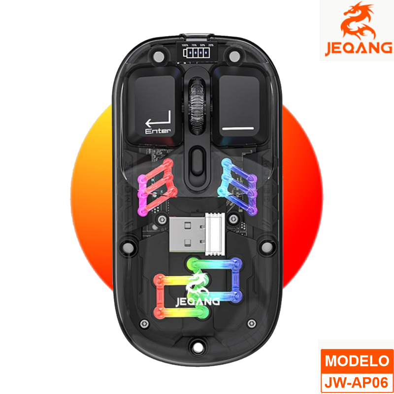 MOUSE BLUETOOTH JEQANG JW-AP06 NEGRO