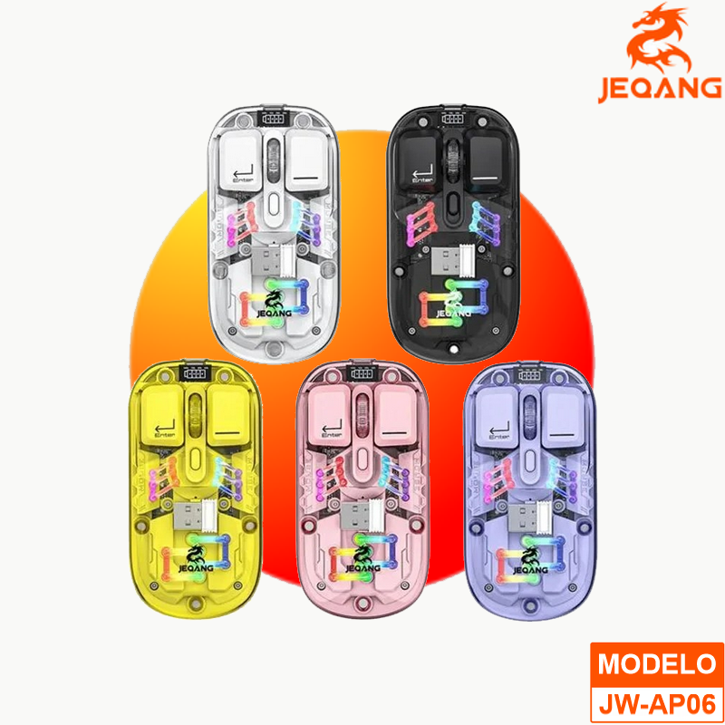 MOUSE BLUETOOTH JEQANG JW-AP06 NEGRO