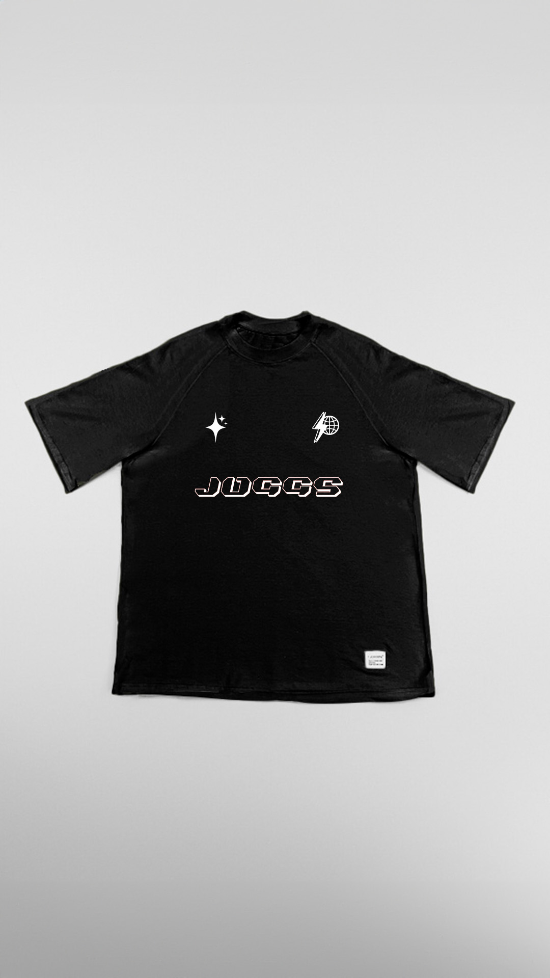 Tee Ranglan JOGGS flow triple frente Negro