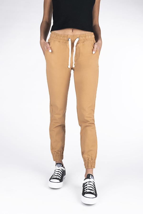 Camel Chino JOGGERS Mujer