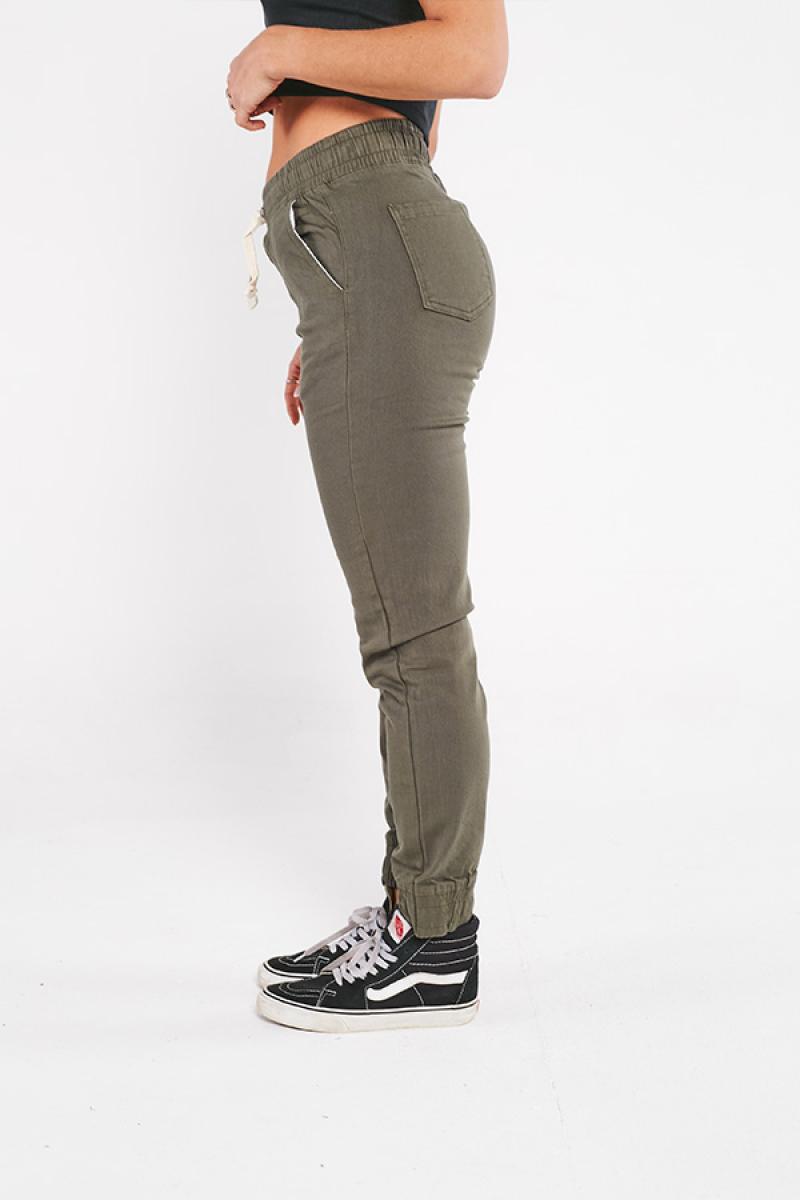 Green Chino JOGGERS Mujer