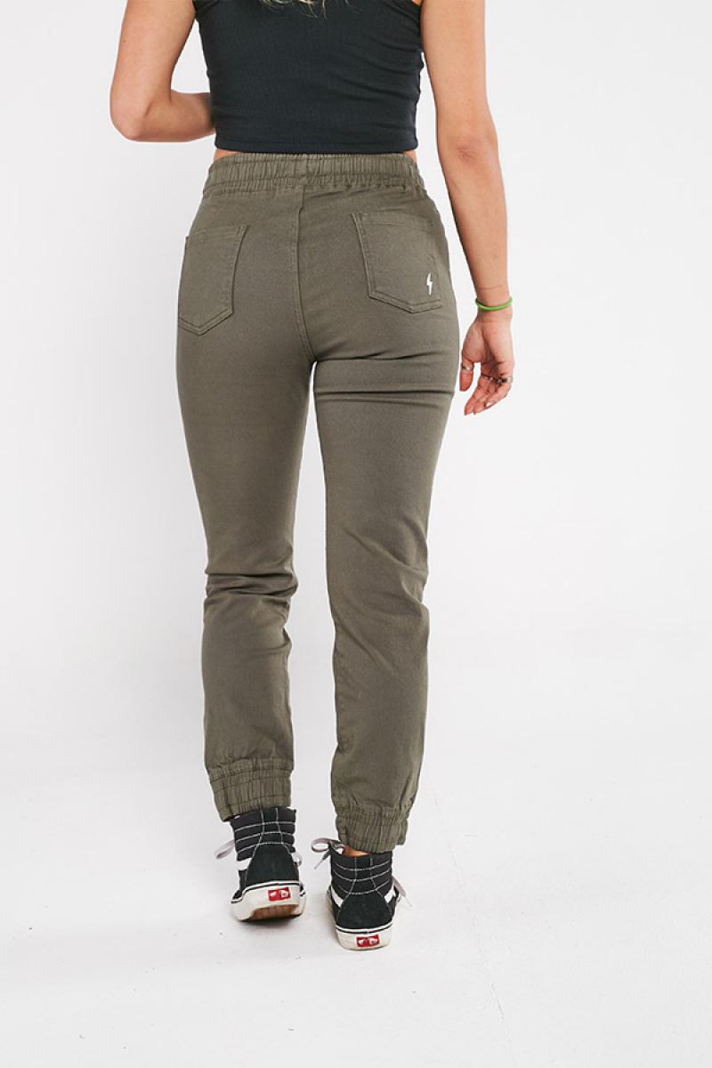 Green Chino JOGGERS Mujer