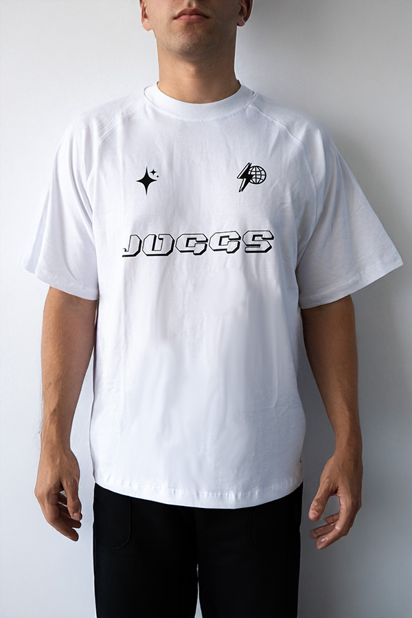 Tee Ranglan JOGGS flow triple frente Blanco