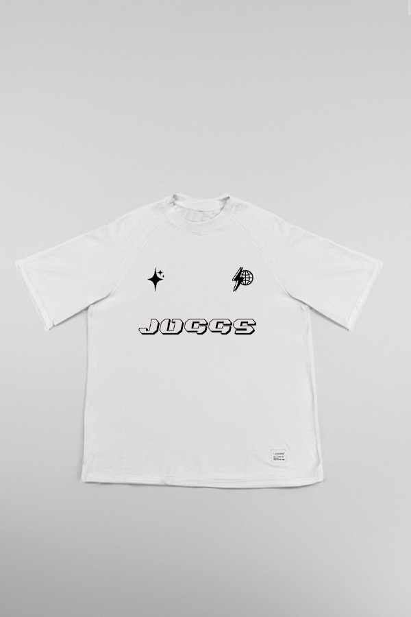 Tee Ranglan JOGGS flow triple frente Blanco