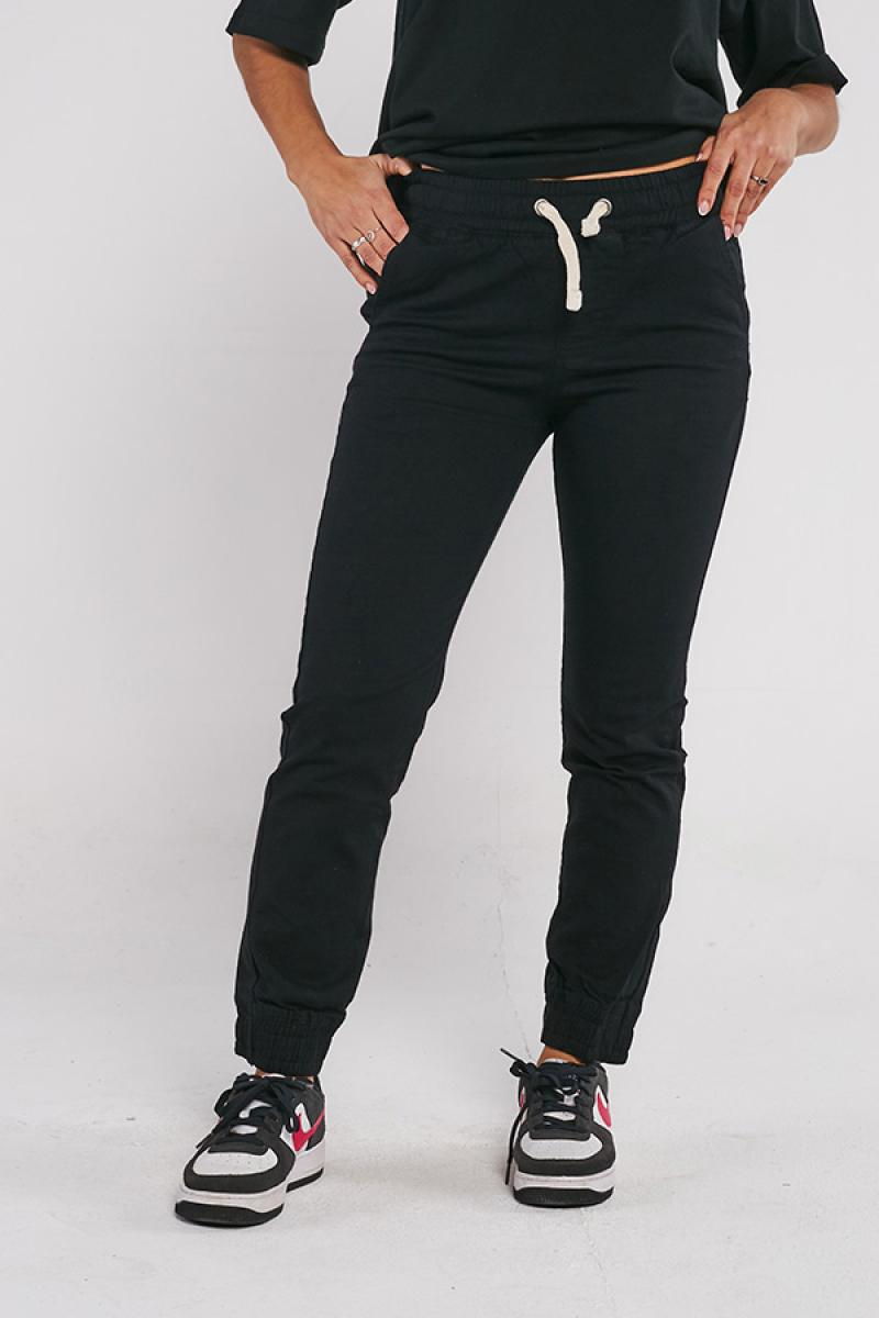 Black Chino JOGGERS Mujer