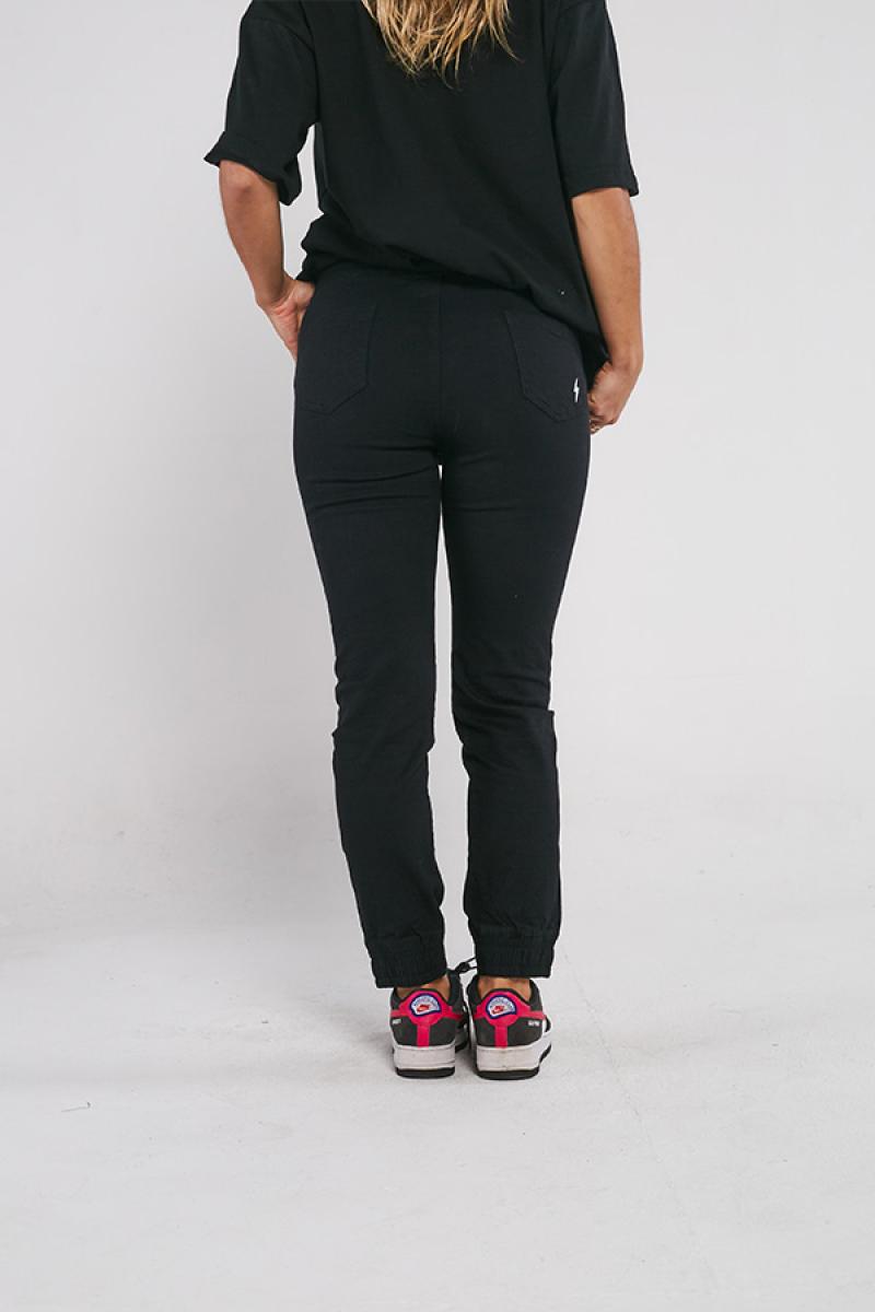 Black Chino JOGGERS Mujer