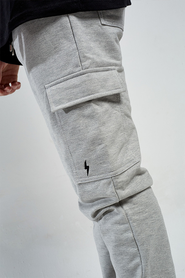 JOGGS Sweatpant Cargo Gris melange