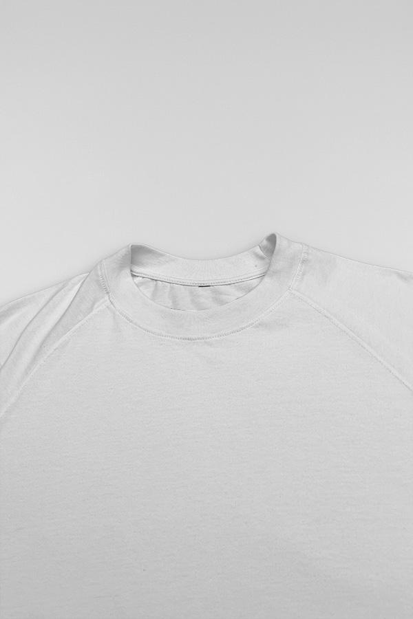 Tee Ranglan Blanco Liso