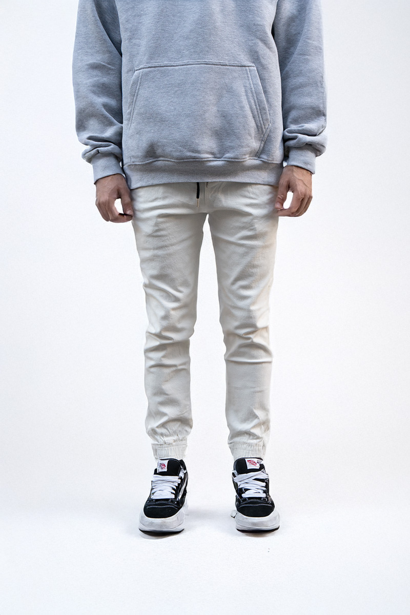 Beige Chino Joggers