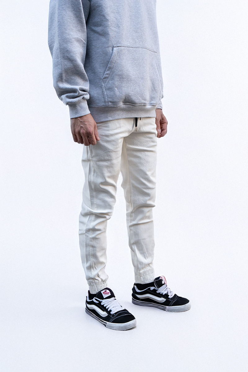 Beige Chino Joggers