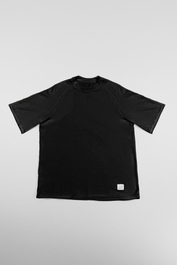 Tee Ranglan Negro Liso