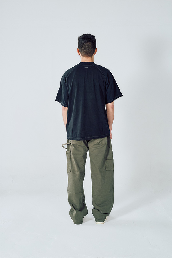 Tee Ranglan Negro Liso