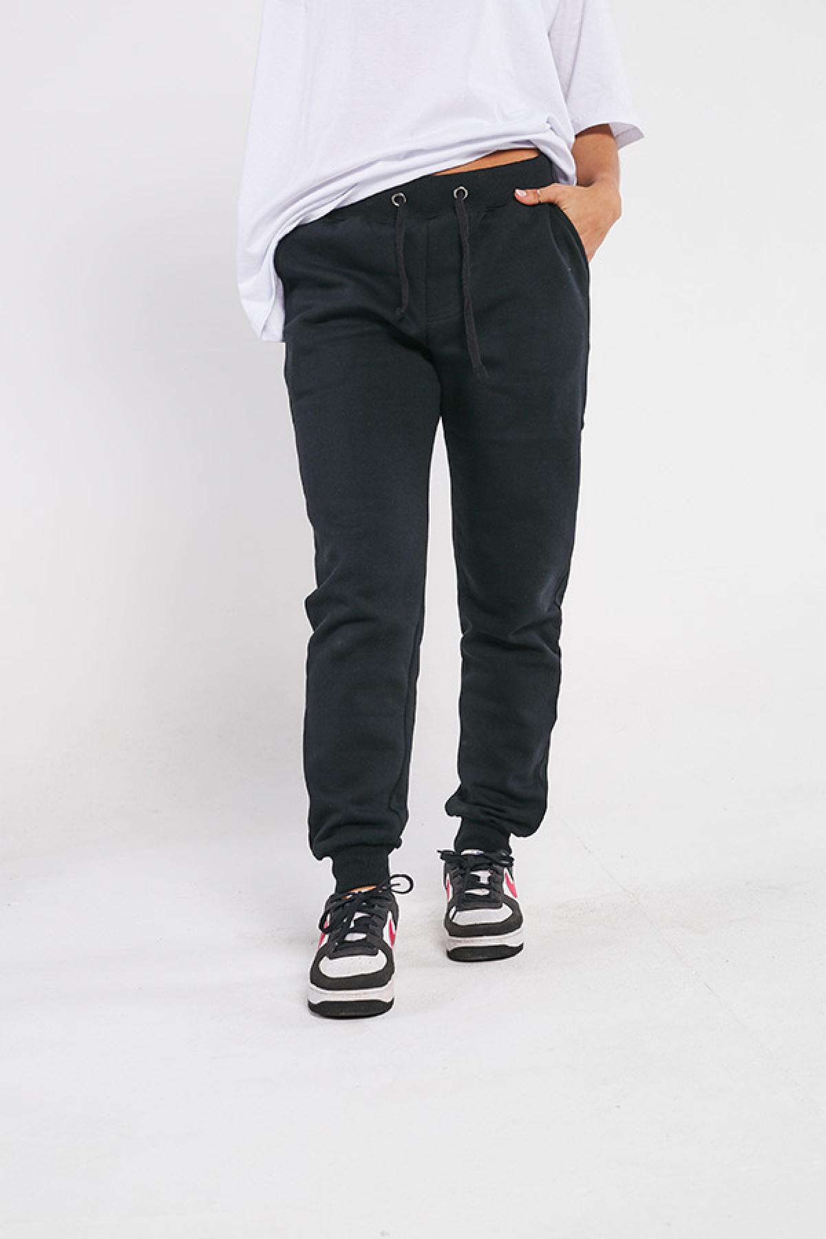 Sweatpant Negro Joggers Mujer Frisa