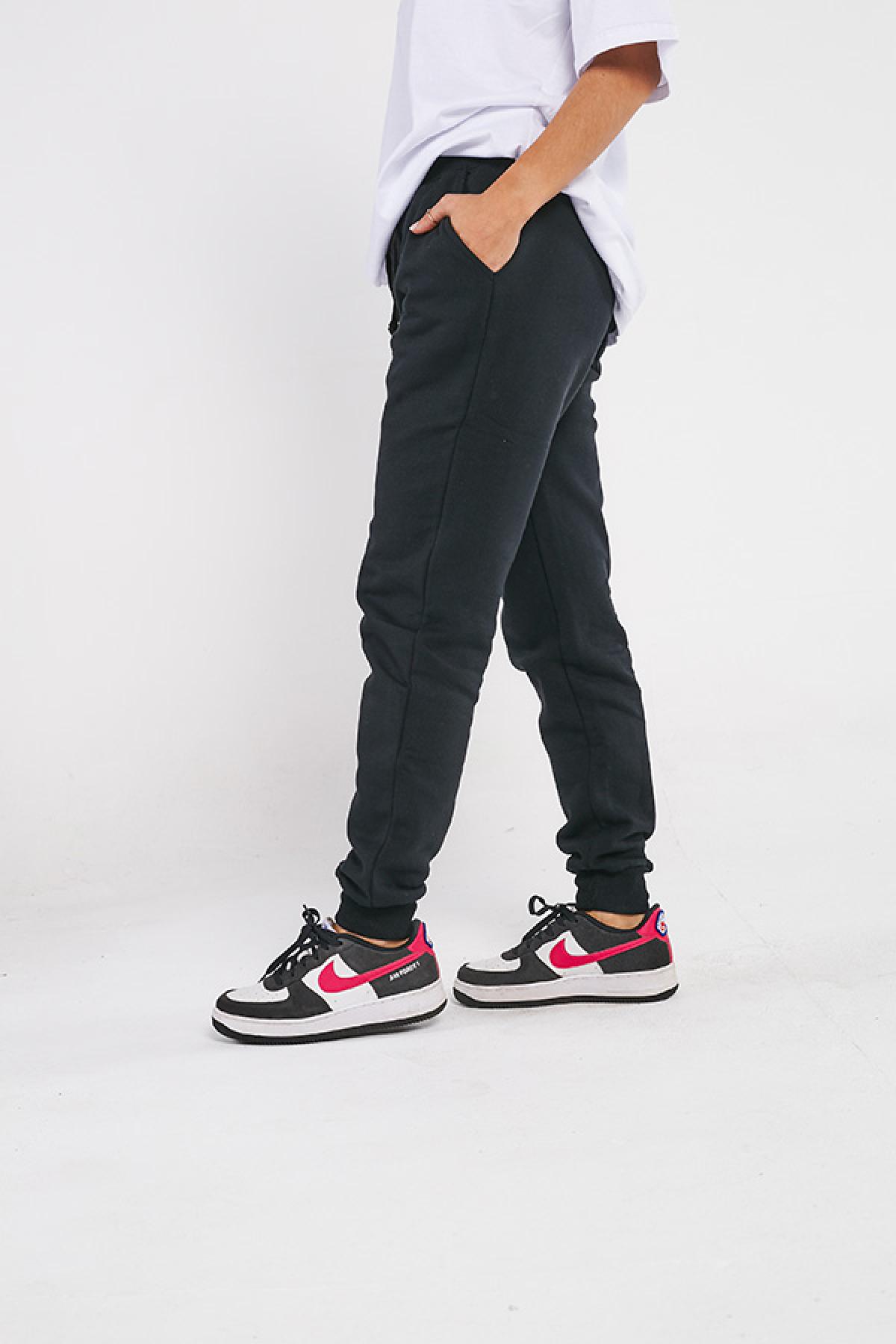 Sweatpant Negro Joggers Mujer Frisa