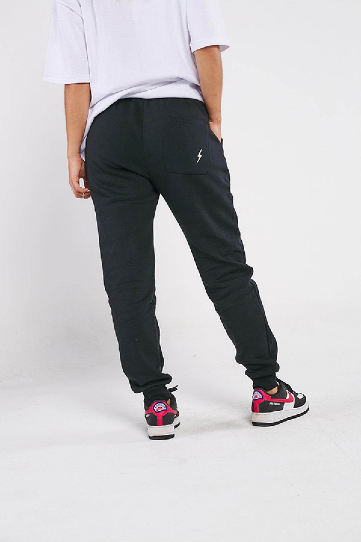 Sweatpant Negro Joggers Mujer Frisa