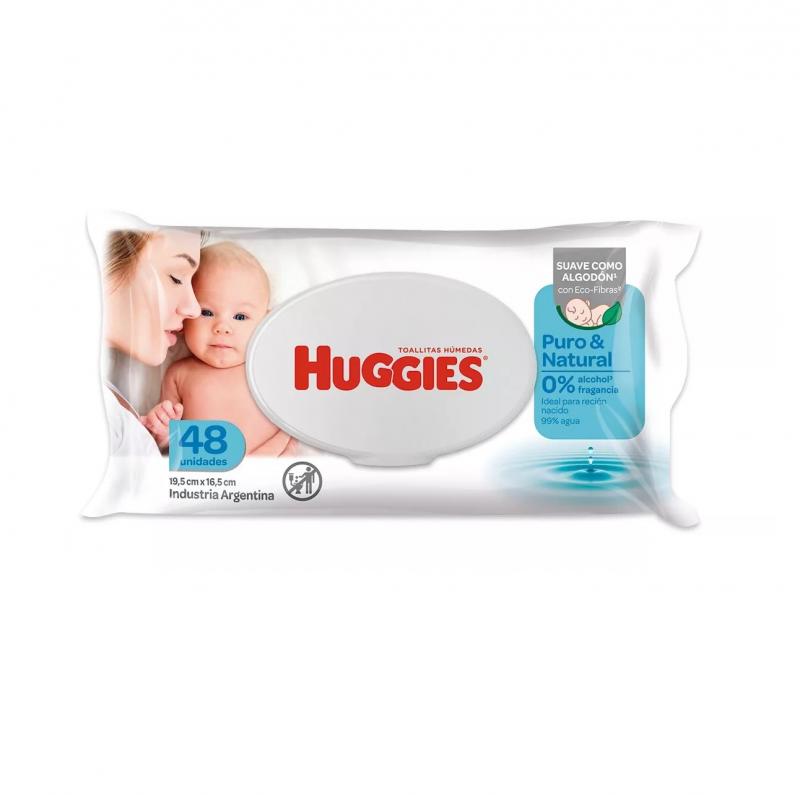 TOALLITAS HUMEDAS HUGGIES PURO Y NATURAL