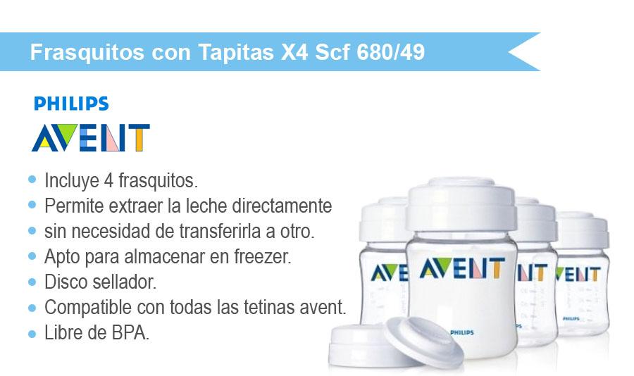 FRASQUITO DE PP CON TAPITAS X 4 UNIDADES SCF 680/49