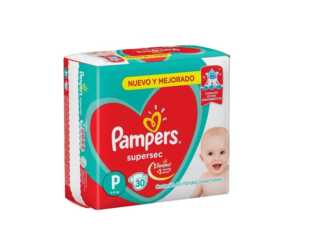 PAMPERS SUPERSEC CANAL EXTRA ABSORBENTE P (x30)