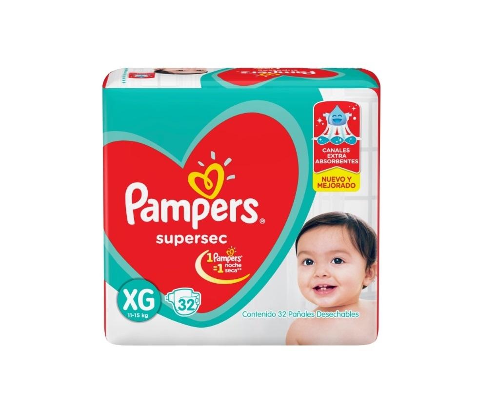 PAMPERS SUPERSEC CANAL EXTRA ABSORBENTE