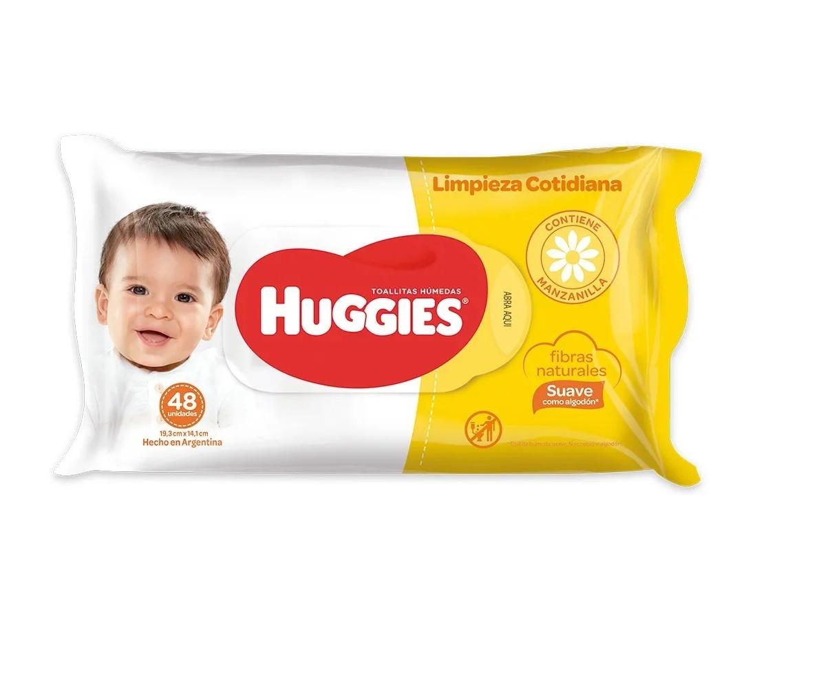 TOALLITAS HUMEDAS HUGGIES LIMPIEZA COTIDIANA (x48)