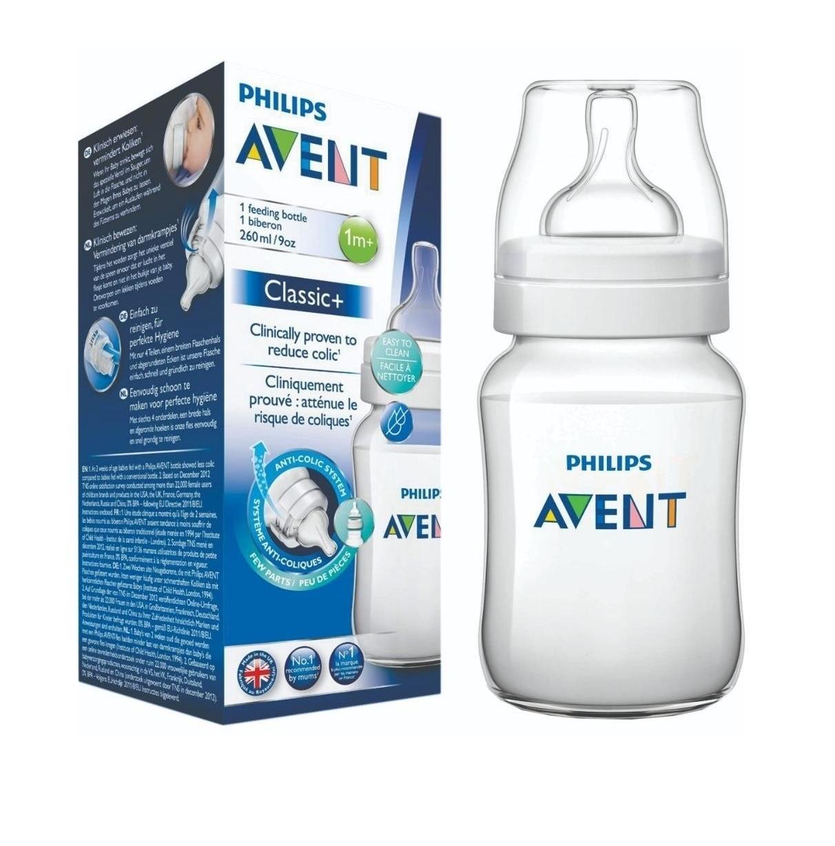 MAMADERA AVENT CLASSIC ANTICOLICOS 260ml