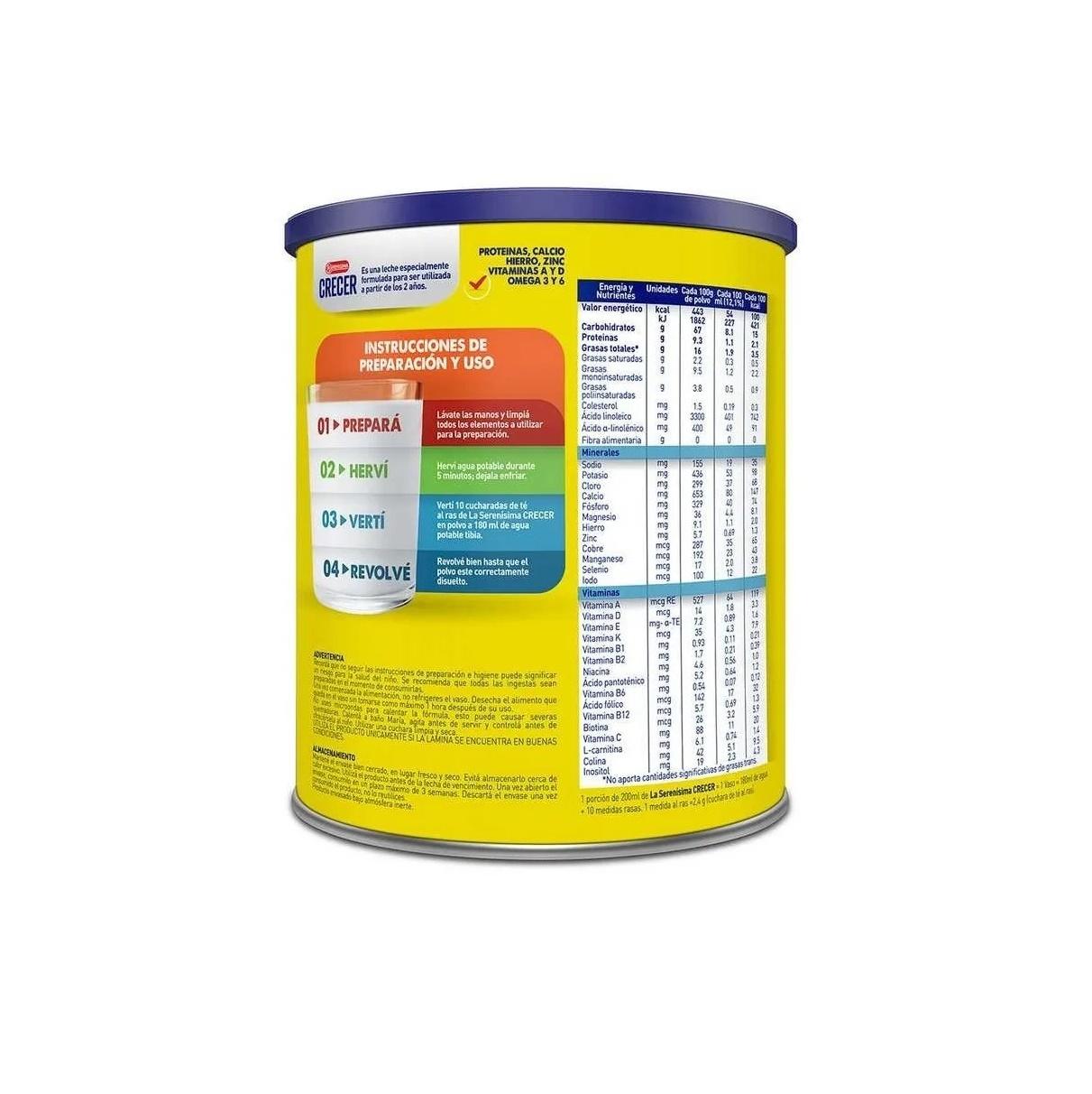 LA SERENISIMA CRECER TARRO x800G