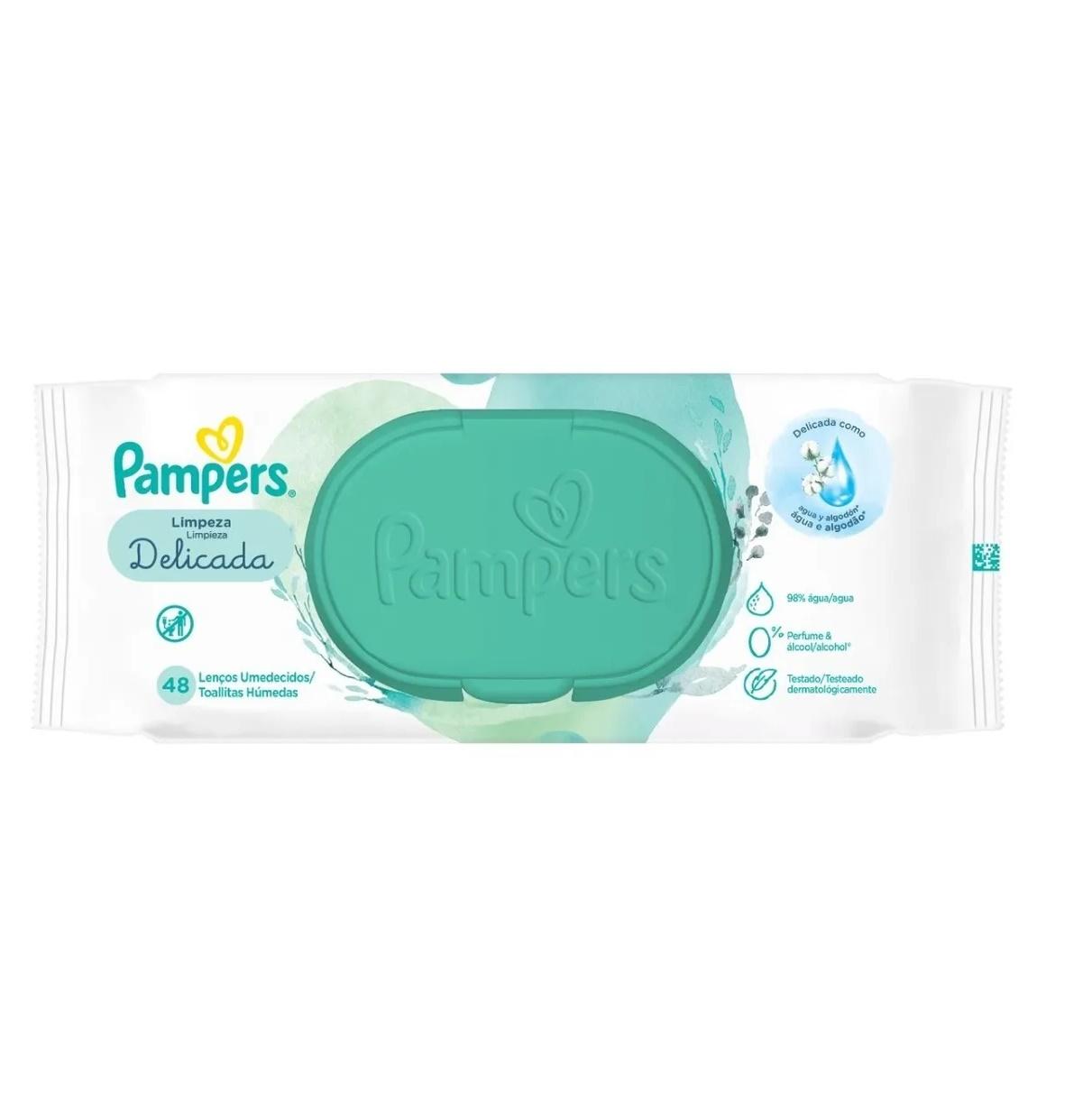 TOALLITAS PAMPERS WIPES LIMPIEZA DELICADA x48 U