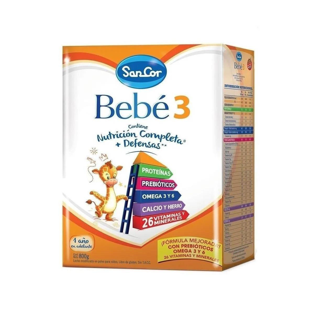 SANCOR BEBE 3 PACK  X 800G