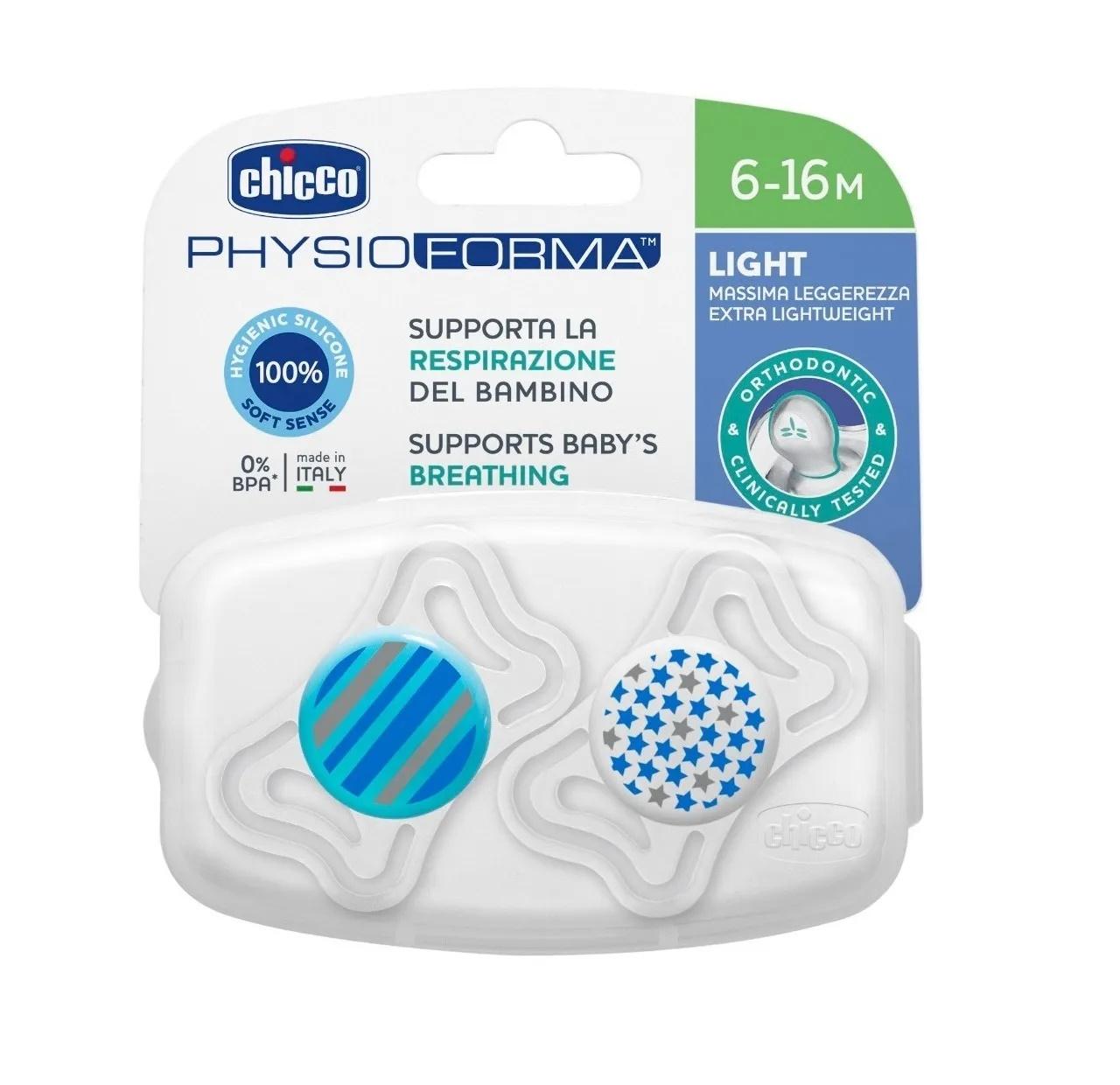 CHUPETE CHICCO PHYSIO LIGHT 6-16 MESES PACK