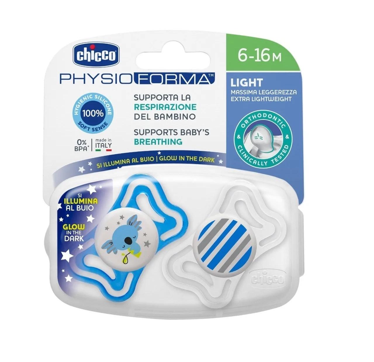 CHUPETE CHICCO PHYSIO LIGHT 6-16 MESES PACK