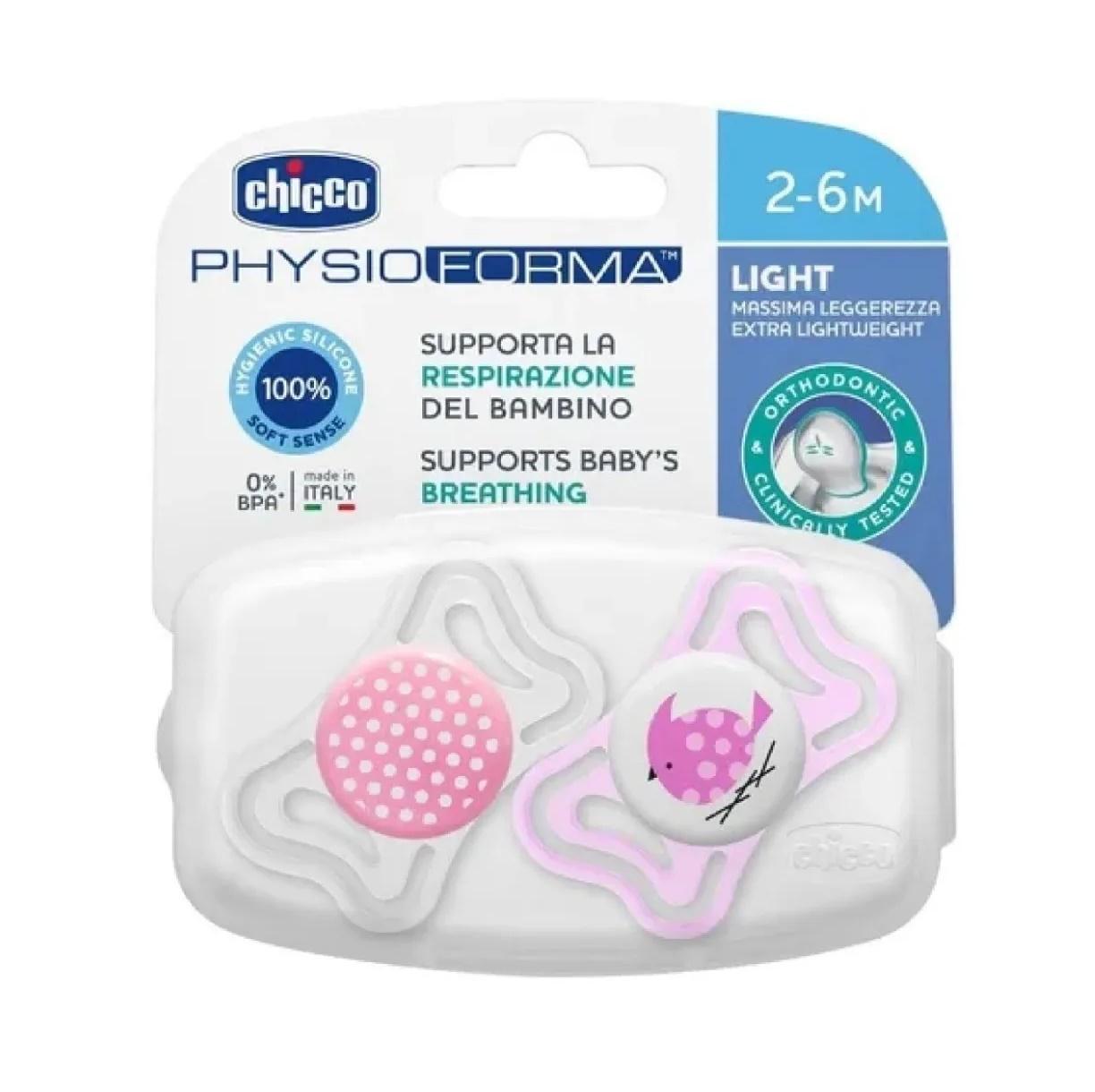 CHUPETE CHICCO PHYSIO LIGHT 2-6 MESES PACK